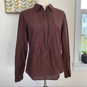 Boden cotton silk blend blouse sequin size 6